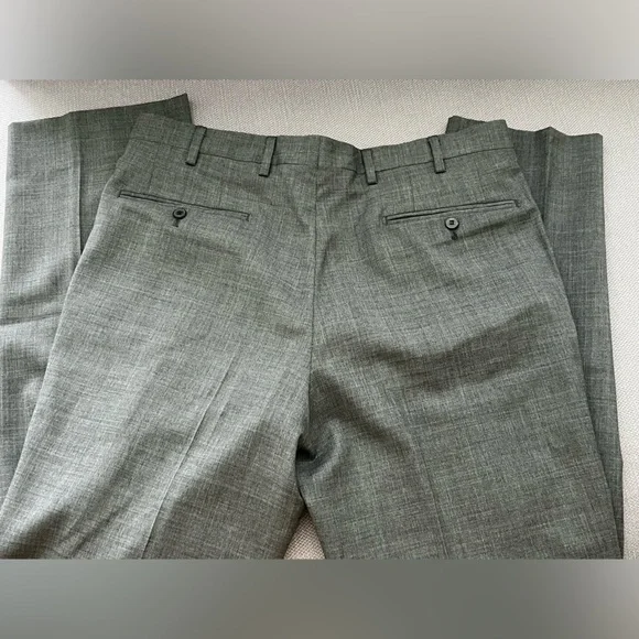 34X30” Valentino Grigio Chiaro Straight Leg Wool